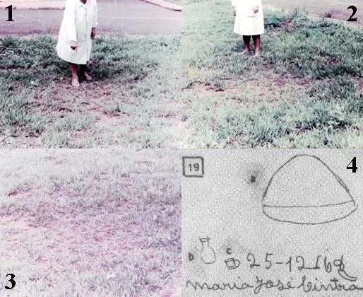Contato com fotografias de época e o esboço do objeto assinado por Maria José Cintra